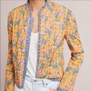 Anthropologie Quilted Jacket - Floral